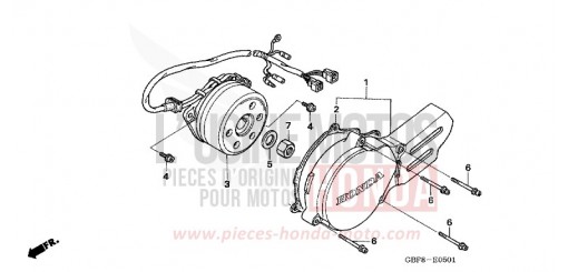 LEFT CRANKCASE COVER (CR85R5,6/RB5,6) CR85RB5 de 2005
